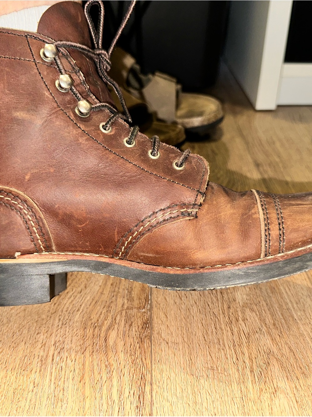 Red Wing Shoes Brown Leather Lace-Up Women's Boots